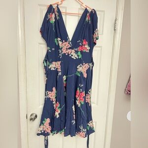 Trashy Diva Navy Floral Backless Dress